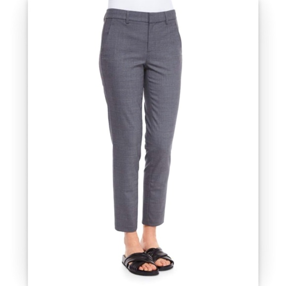 Vince Pants - VINCE | SIDE STRAPPING PANTS IN HEATHER GRAY WOOL SIZE 6